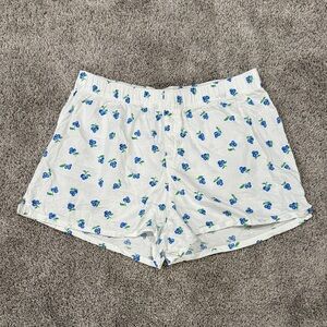 Colsie Target Blueberry PJ White Shorts